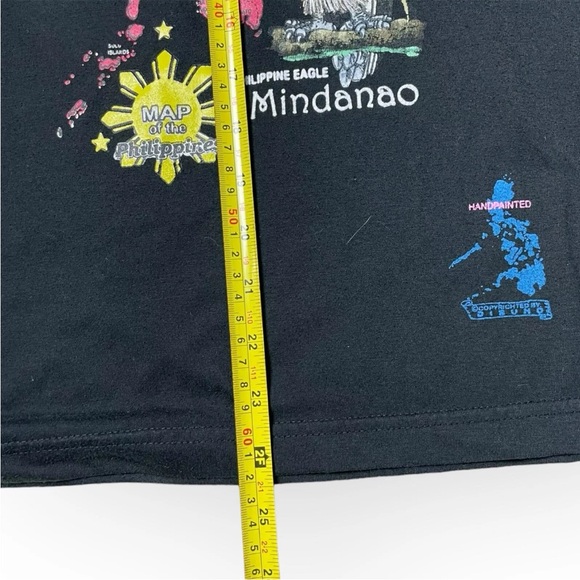 Dibuho Black T Shirt Men's Size S Small Shirt HandPainted Map of Philippines - Picture 8 of 9